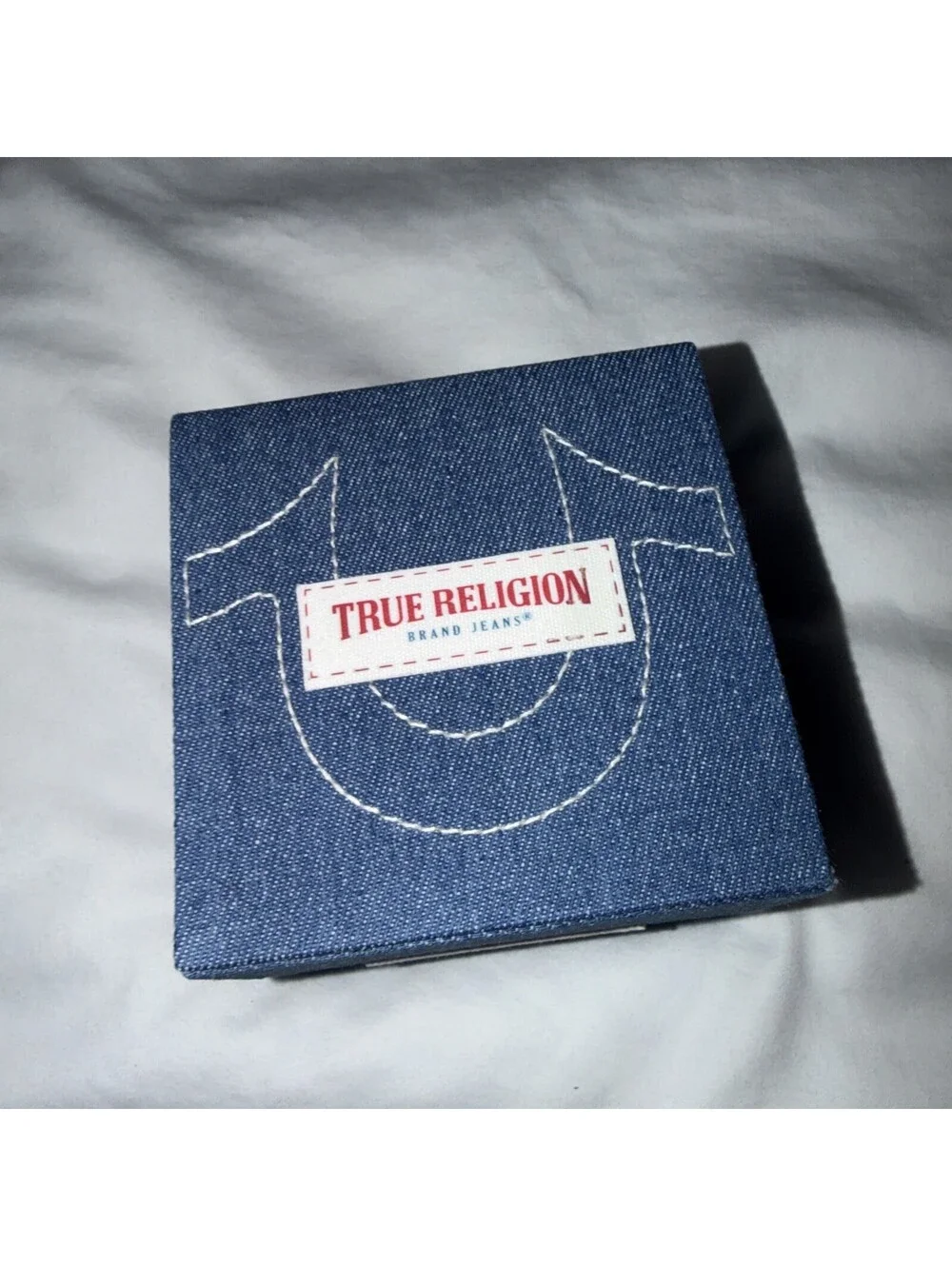 New True Religion Mens Watch TRM102 BLUE FACE Gold Buddha Guitar NIB